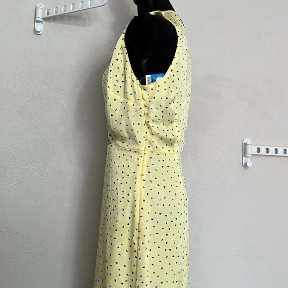 New Equipment Wrap Front Muti Media Silk Midi Dress Yellow Size 4 - Picture 8 of 16